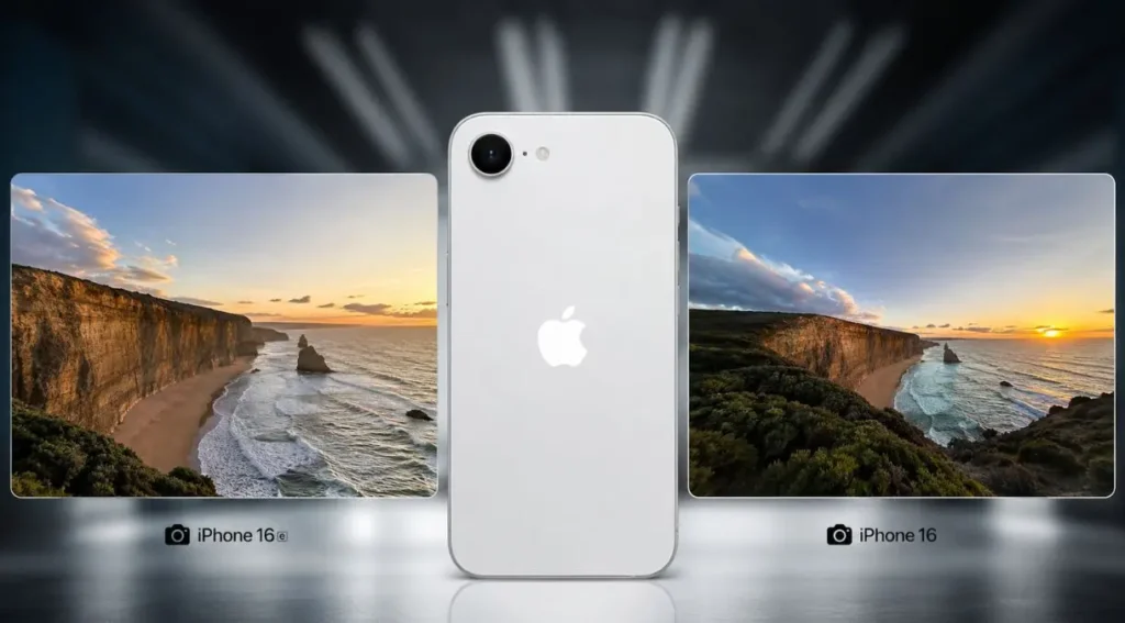 iPhone 16E: Tudo Sobre o Novo iPhone da Apple, Preço, Especificações e Vale a Pena Comprar? 3 comparacao camera iphone 16e ultrawide