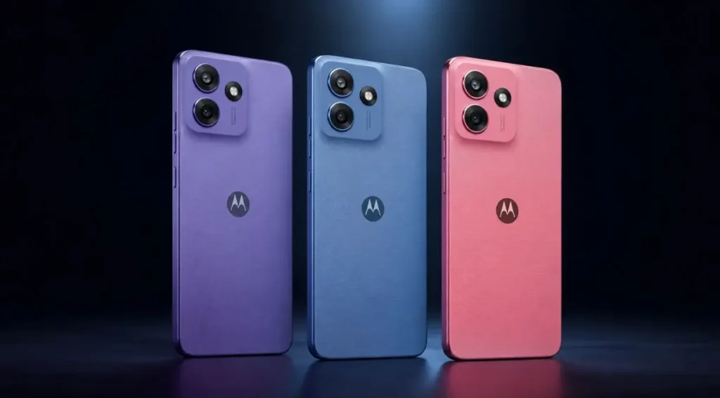 Moto G17: Especificações, Preço e Análise Completa em 2026 2 moto g17 cores pantone roxo azul rosa