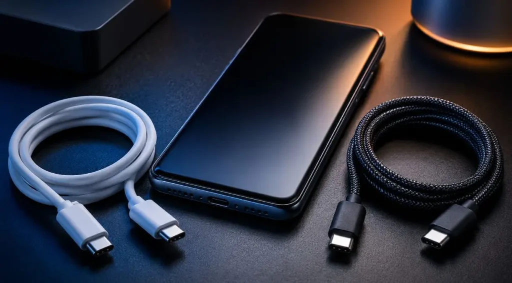 Cabo USB-C: Guia Completo para Escolher o Melhor Modelo em 2026 4 cabo usb-c silicone versus nylon trançado