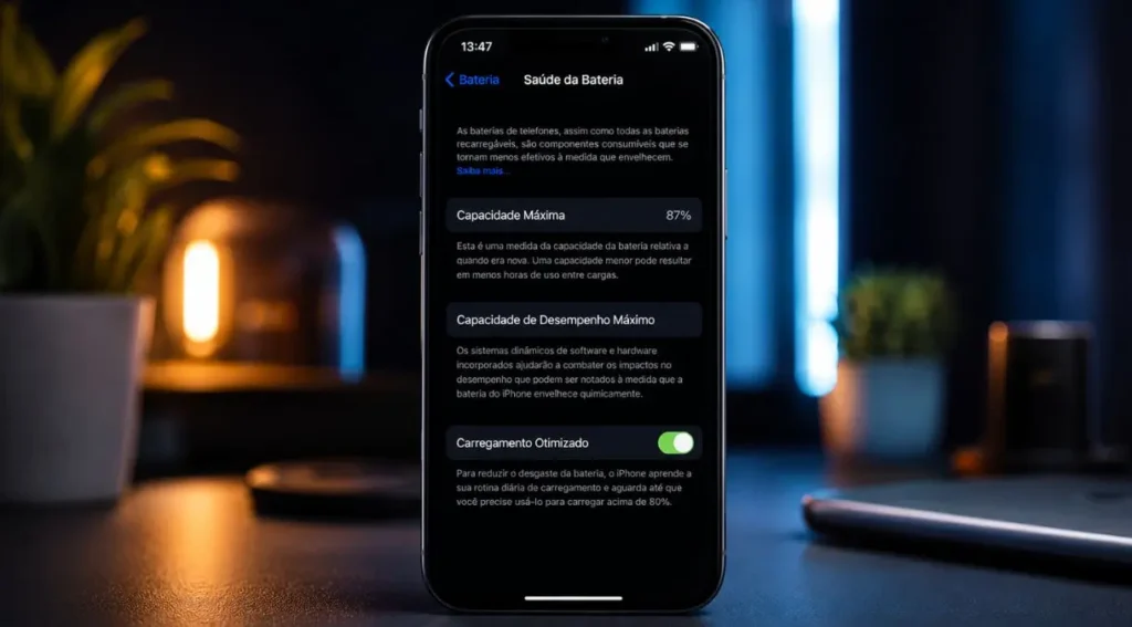 Bateria de Celular: Guia Completo Para Aumentar a Vida Útil e Fazer Ela Durar Mais 4 verificar saúde bateria celular porcentagem capacidade