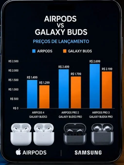 Airpods ou galaxy buds: qual vale mais hoje