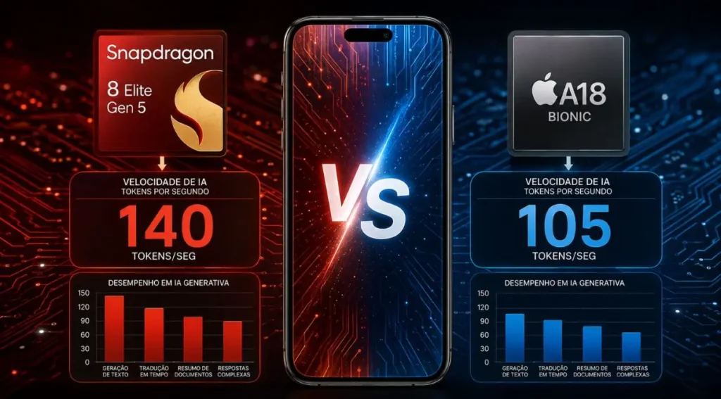 Snapdragon vs Apple Bionic: Qual Processador é Melhor? 4 comparativo velocidade ia snapdragon apple 2026