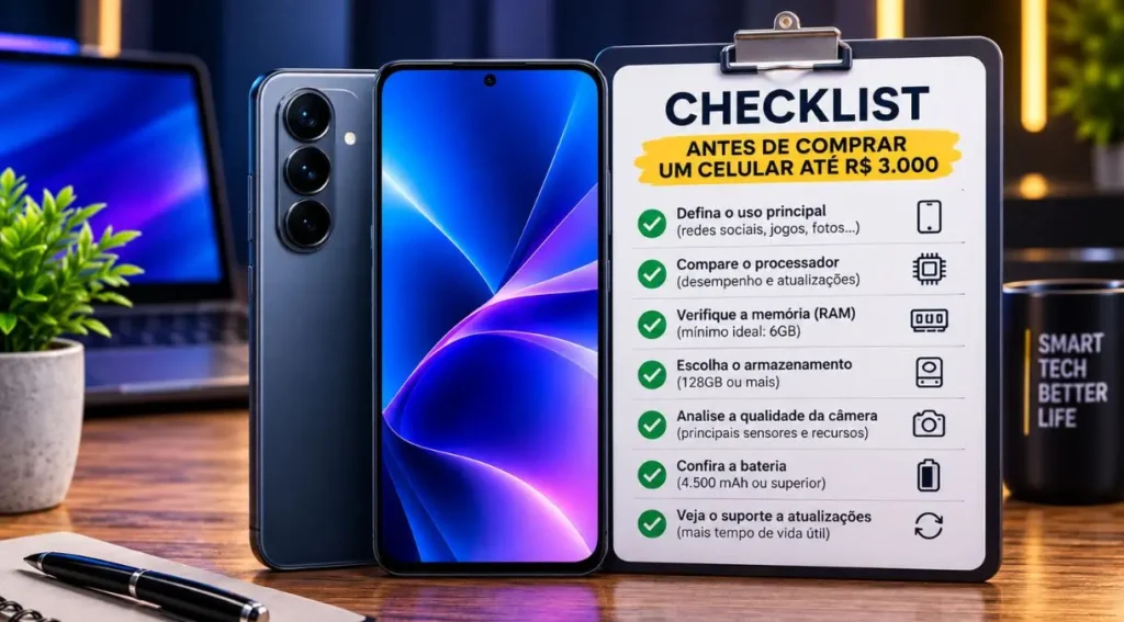checklist antes de comprar celular ate 3000 reais