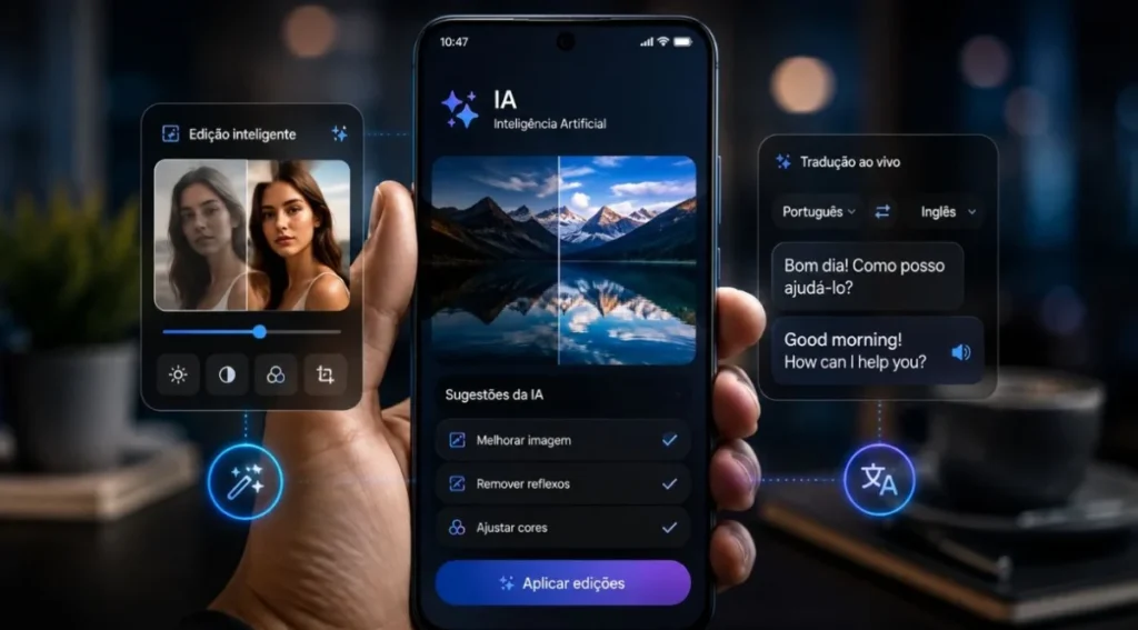 Recursos de inteligência artificial em smartphones