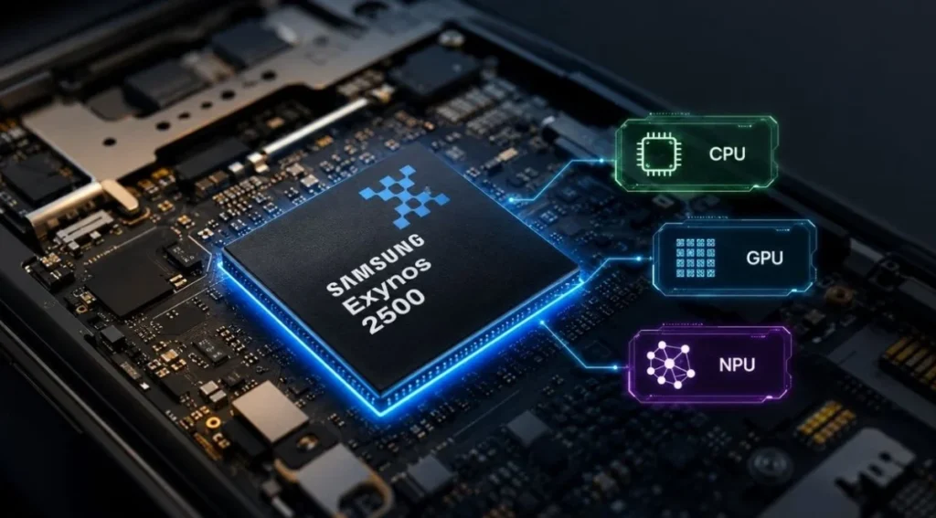 Galaxy S26 FE: preço, ficha técnica, câmeras e vale a pena? 4 Processador Exynos 2500 do Galaxy S26 FE
