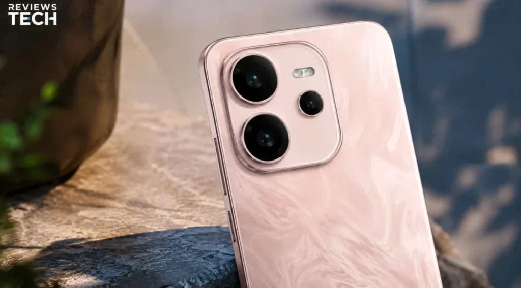 Redmi Note 17: guia completo e diferenças dos 4 modelos 3 Acabamento fotocrômico Cloud Blush do Redmi Note 17 Pro Max.