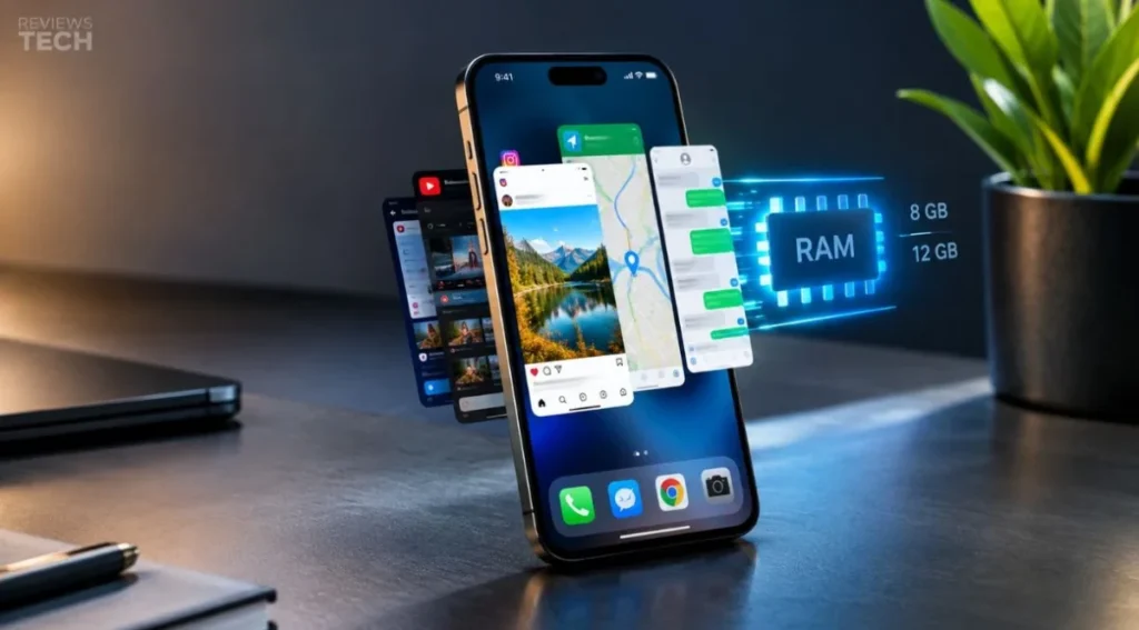 8 GB ou 12 GB de RAM: Qual escolher no celular? 2 Ilustração explicando o funcionamento da memória RAM em um smartphone